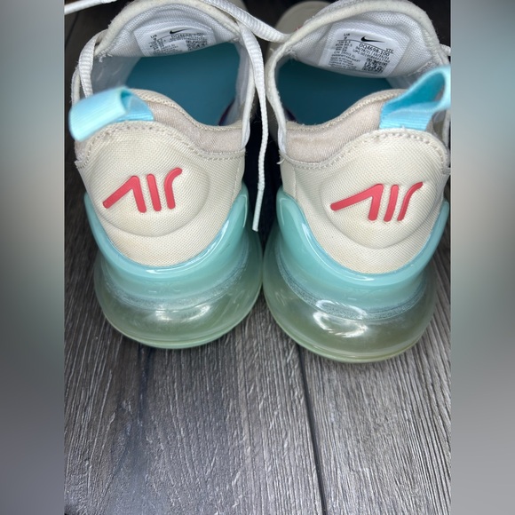 Nike Air Max 270 Women’s Size 9 White Pink Teal DQ4698-100 Running Shoes - Picture 6 of 13